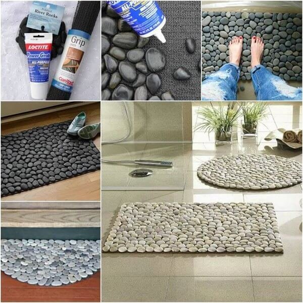 Como hacer una alfombra con piedras DIY
