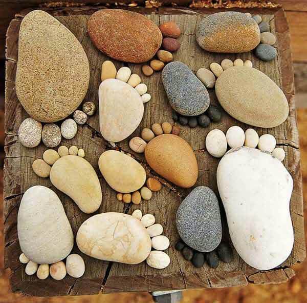 Pies de piedras para decorar el jardín 