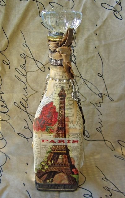 Ideas de decoupage en botellas (15)