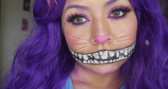 maquillaje Halloween Gato de Cheshire