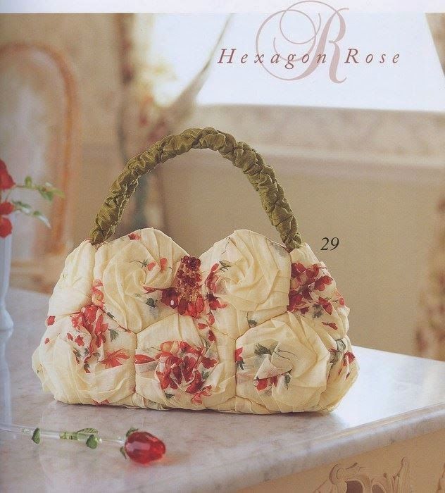 DIY bolso hexágonos de rosas