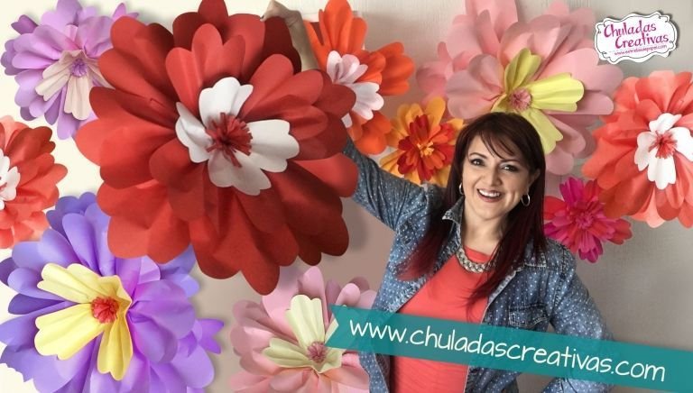 DIY Como hacer Flores Gigantes de papel