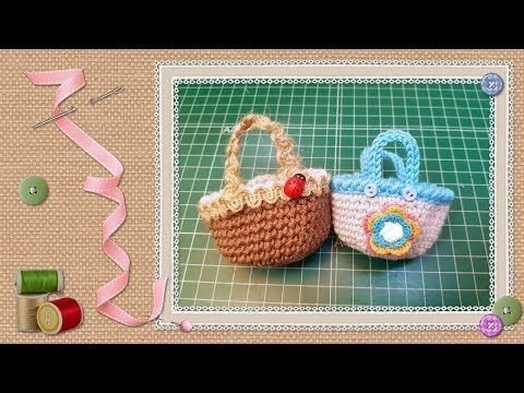 DIY Mini cesta en crochet