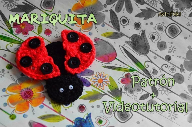 Mariquita broche con crochet