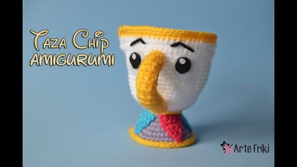 Como hacer una Taza Chip en amigurimi