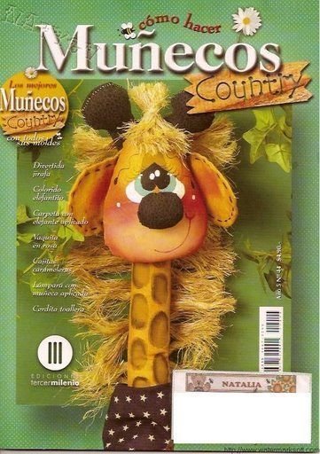 Revista con tutorial y moldes para hacer muñecos country