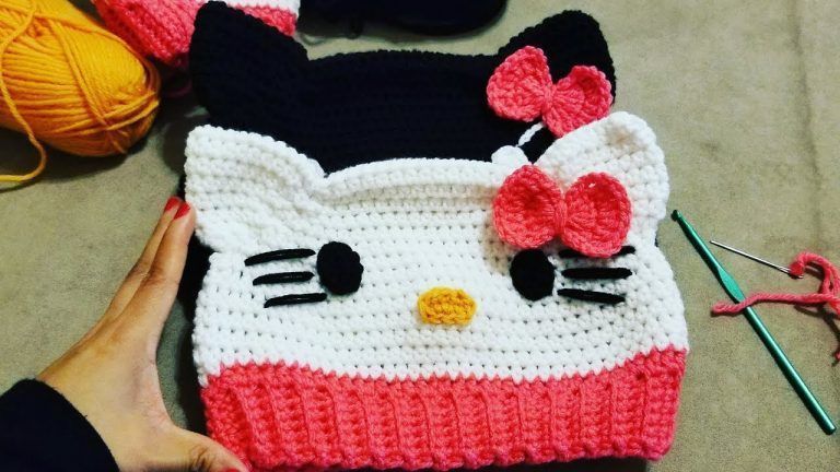 Tutorial Gorro Hello Kitty a crochet