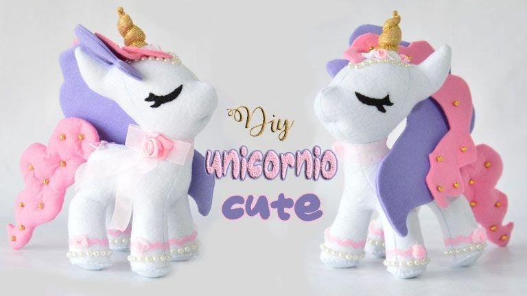 Diy y molde gratis para hacer un unicornio de fieltro