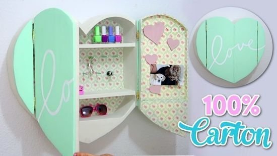 DIY Organizador de carton corazón