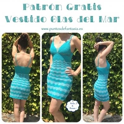 Vestido Olas del mar con patrón  gratis