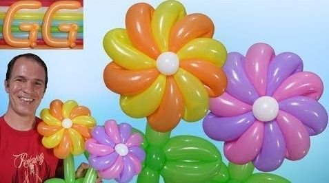 Como hacer flores con globos (globoflexia)