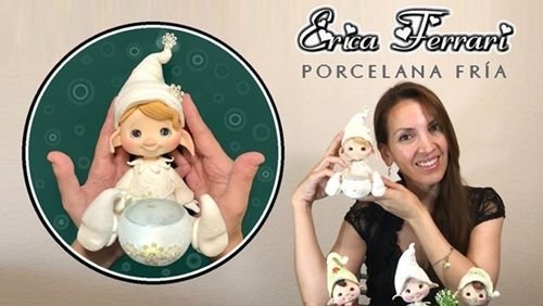 DIY duende de navidad de porcelana fría