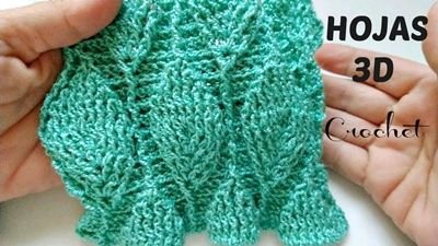 DIY punto de hoja 3D a crochet