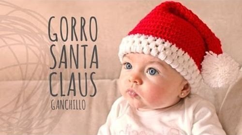 DIY gorro Papá Noel en ganchillo para bebé