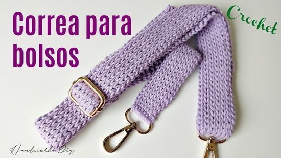DIY para hacer una correa para bolso tejida a crochet