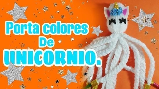 Unicornio porta colores para niños