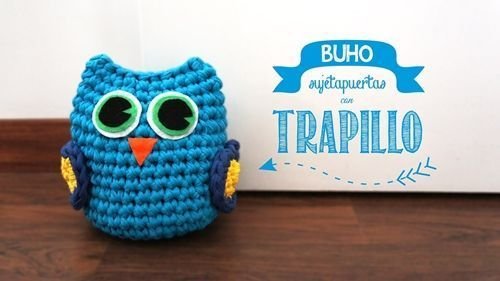 Cómo hacer un búho sujetapuertas de trapillo