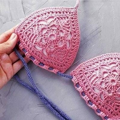 Patrón Top bikini a crochet