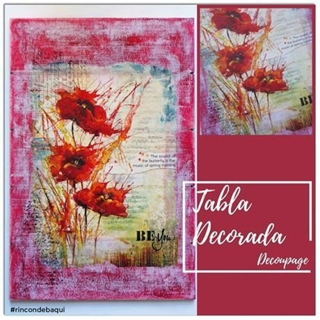 Diy para decorar una tabla de madera con decoupage (muy fácil)