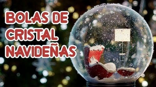 Cómo hacer una bola de cristal navideña