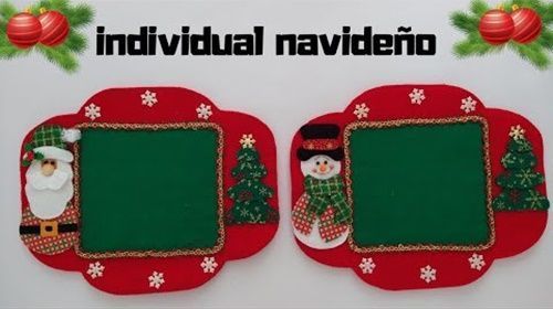 Diy+Moldes para hacer un mantel individual de navidad (0)