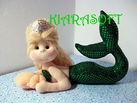 Muñeca sirena soft con moldes