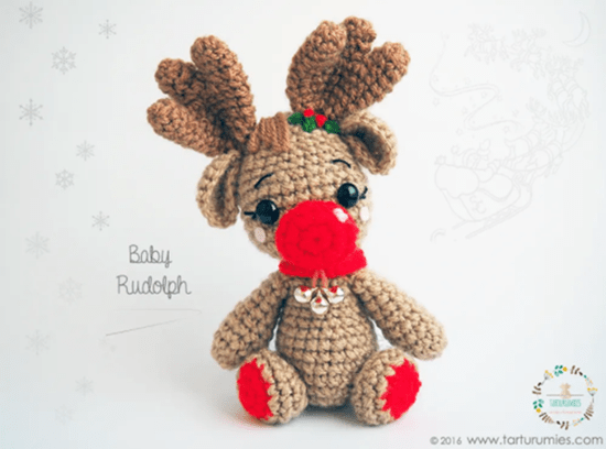 PatrÃ³n reno bebÃ© Rudolph amigurimi