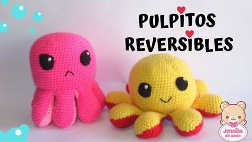 DIY pulpo reversible en amigurimi