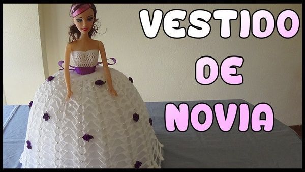 DIY Vestido de novia a crochet para muñeca