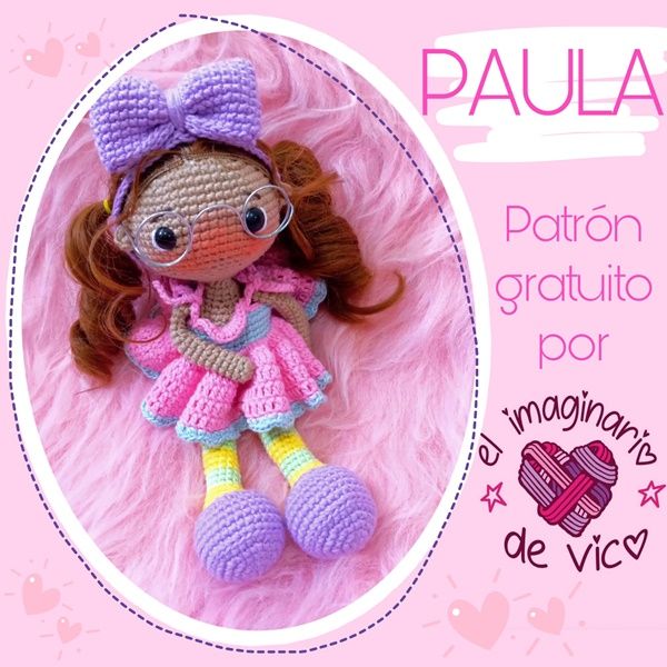 Muñeca Paula amigurumi con patrón gratis