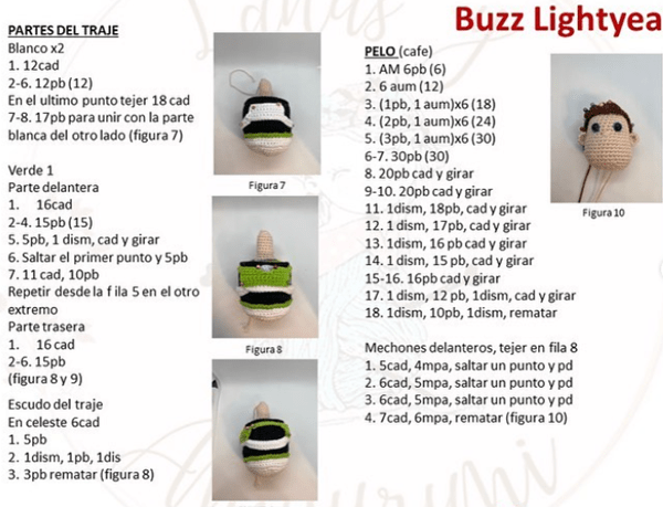 Buzz lightyear en amigurumi con patrón gratis P4