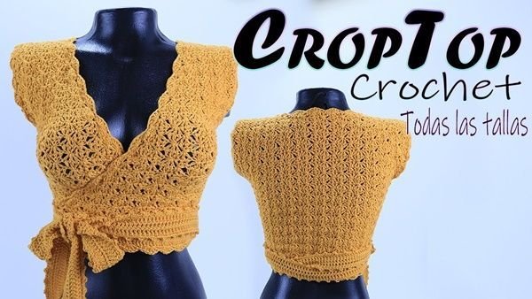 DIY top cruzado a crochet a medida