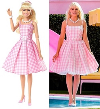 Vestido de tirantes y falda plisada Barbie
