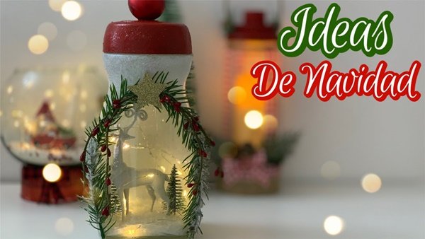 Ideas de navidad reciclando frascos de cristal